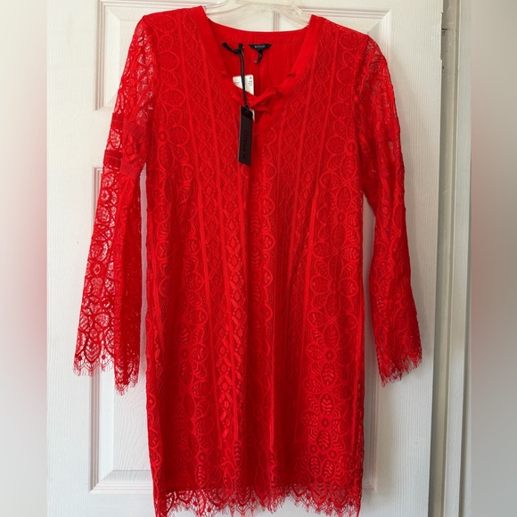 Buffalo David Bitton Dresses & Skirts - Buffalo David Bitton Red Lace Dress size SP NWT